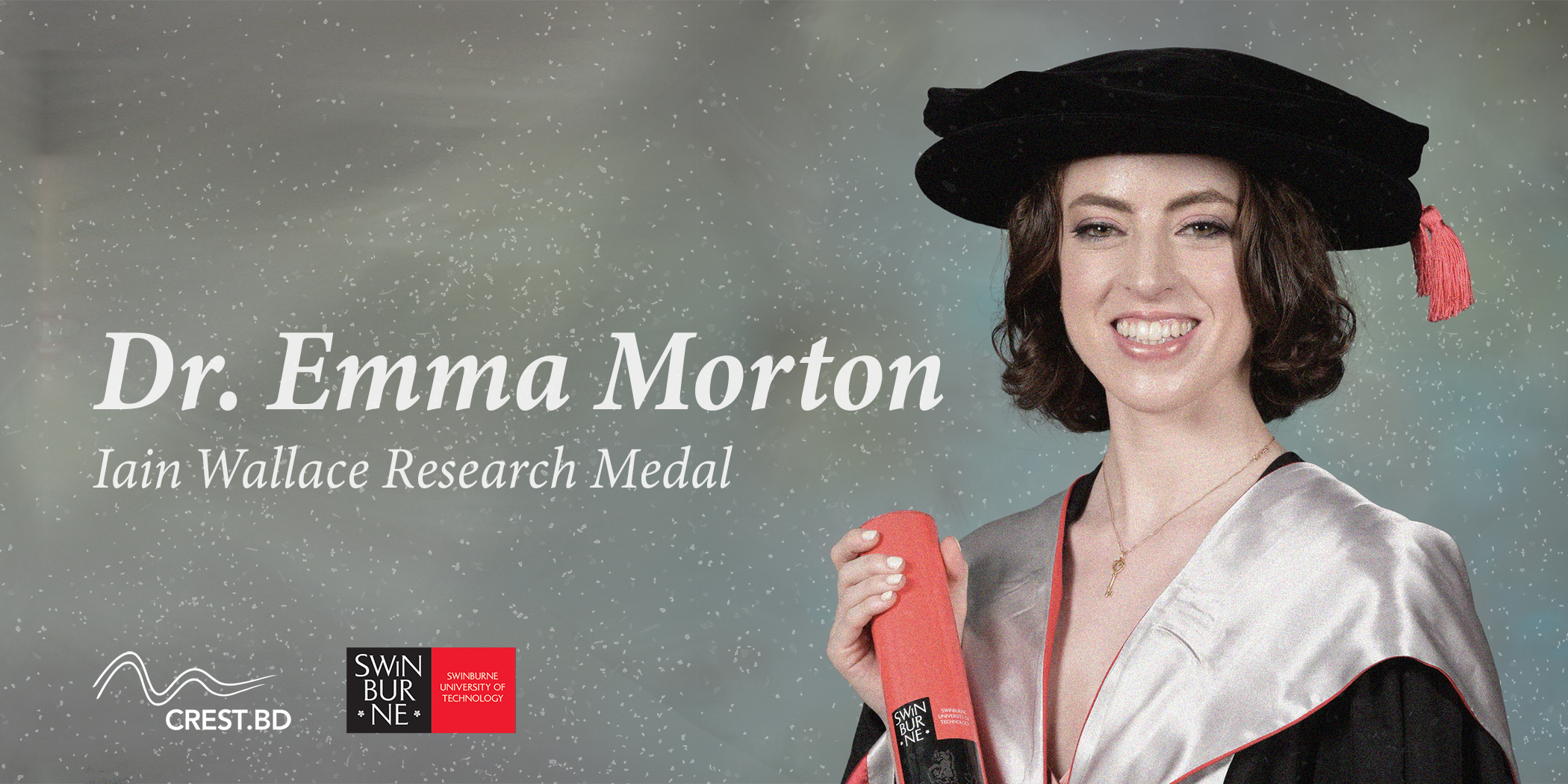 Image of Dr. Emma Morton in graduate attire.