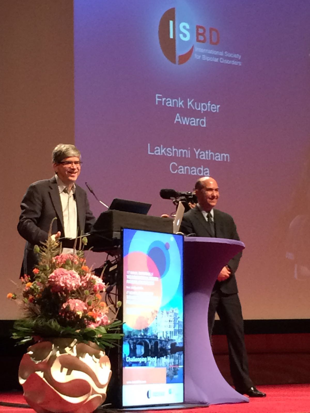Dr. Yatham Receives 2016 ISBD Kupfer-Frank Award