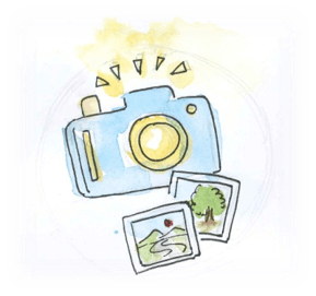 Image of camera and photos.