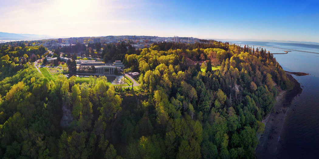 Image of UBC campus from above.