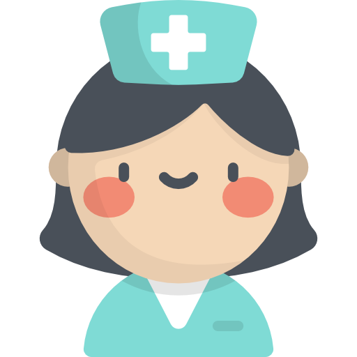 A picture of a woman in a medical uniform.