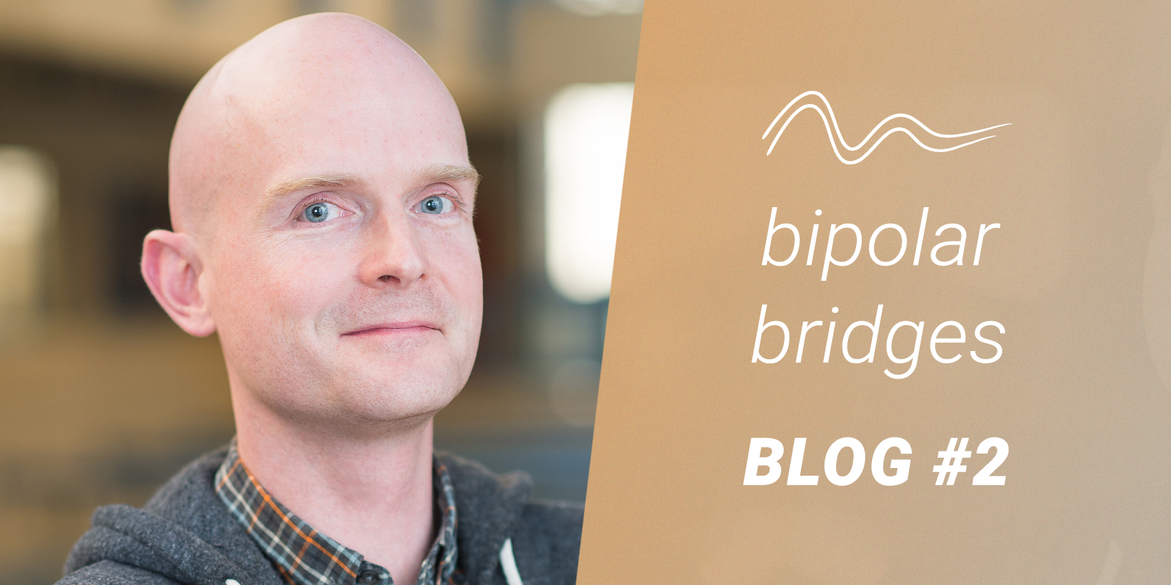 A headshot of Dr. Steven Barnes smiling at the camera. The title reads 'bipolar bridges blog #2.'