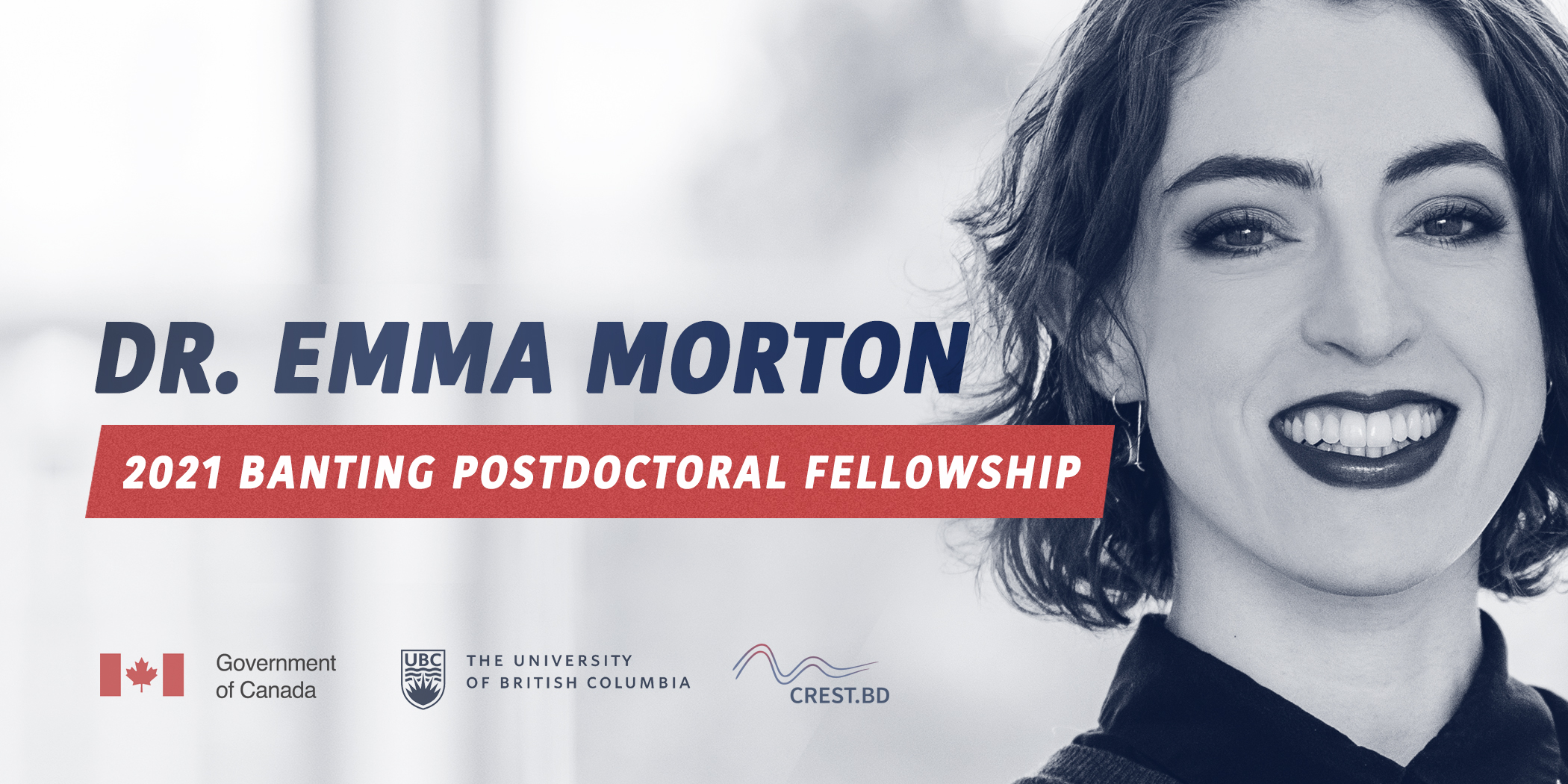 Congratulations to Dr. Emma Morton on receiving the Banting Fellowship!